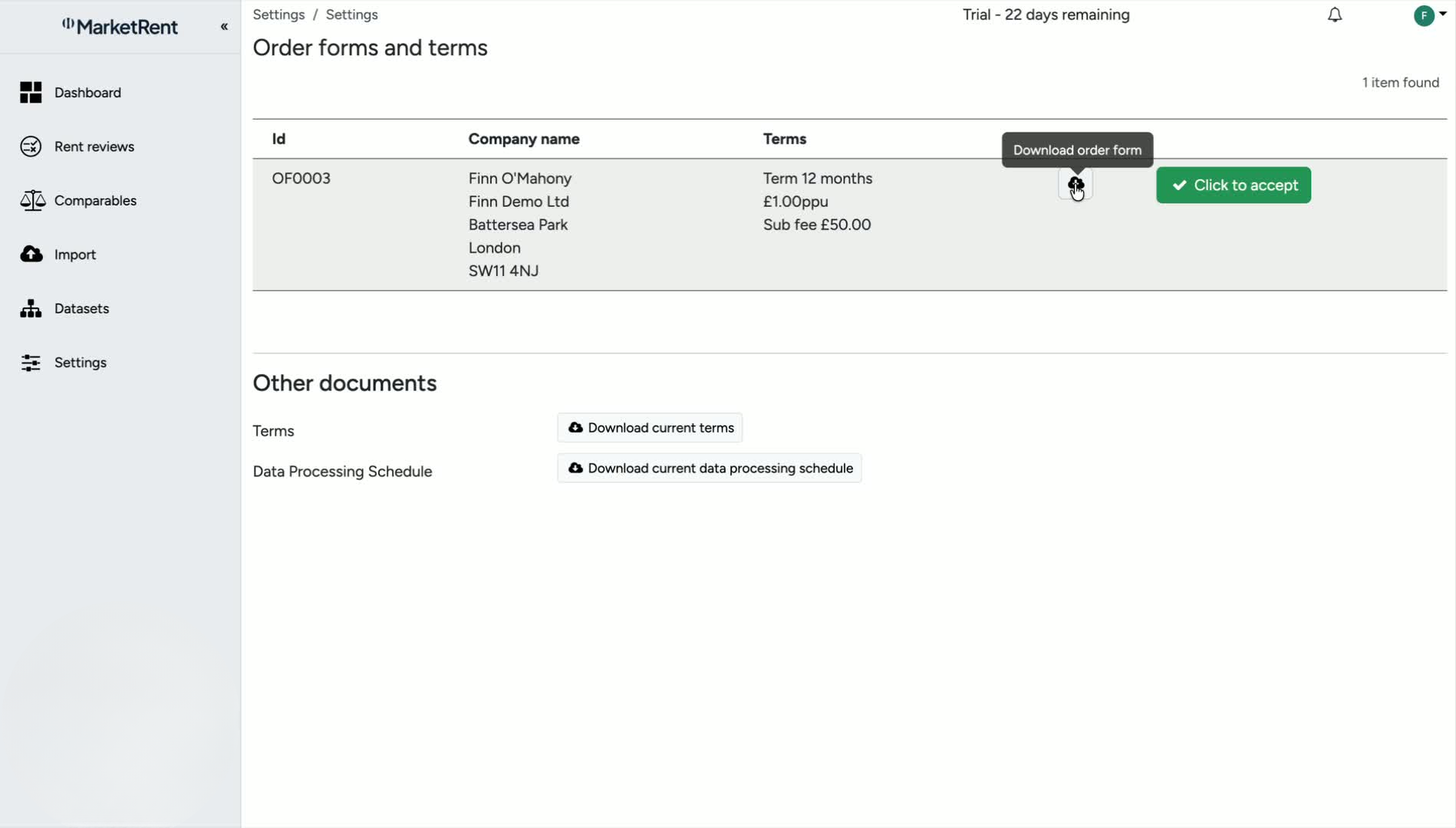 4. Review the Additional Documents