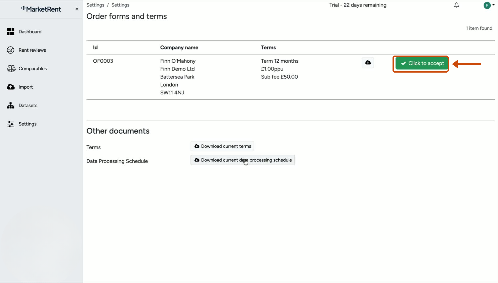5. Accept the Terms to Finish Setup