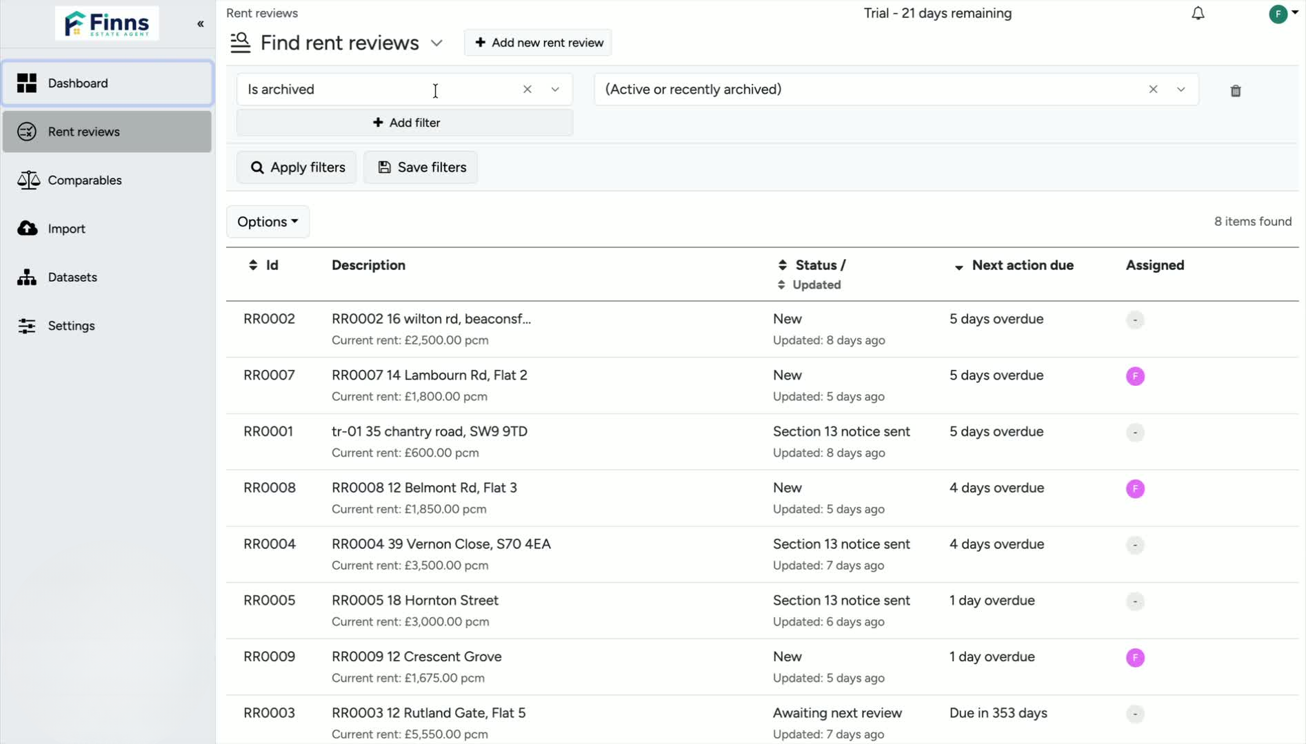 3. Search by postcode