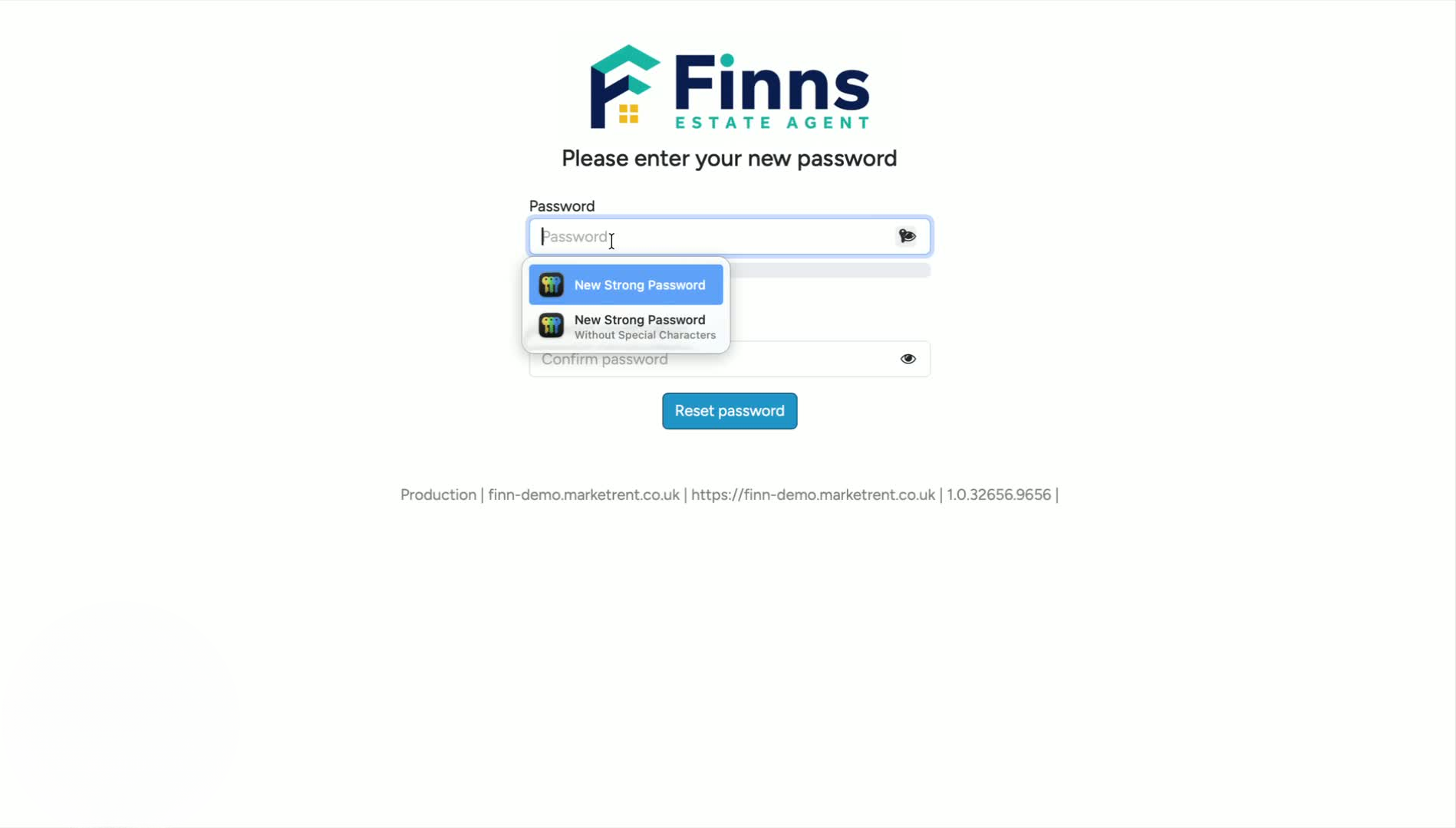 5. Create a new password and submit