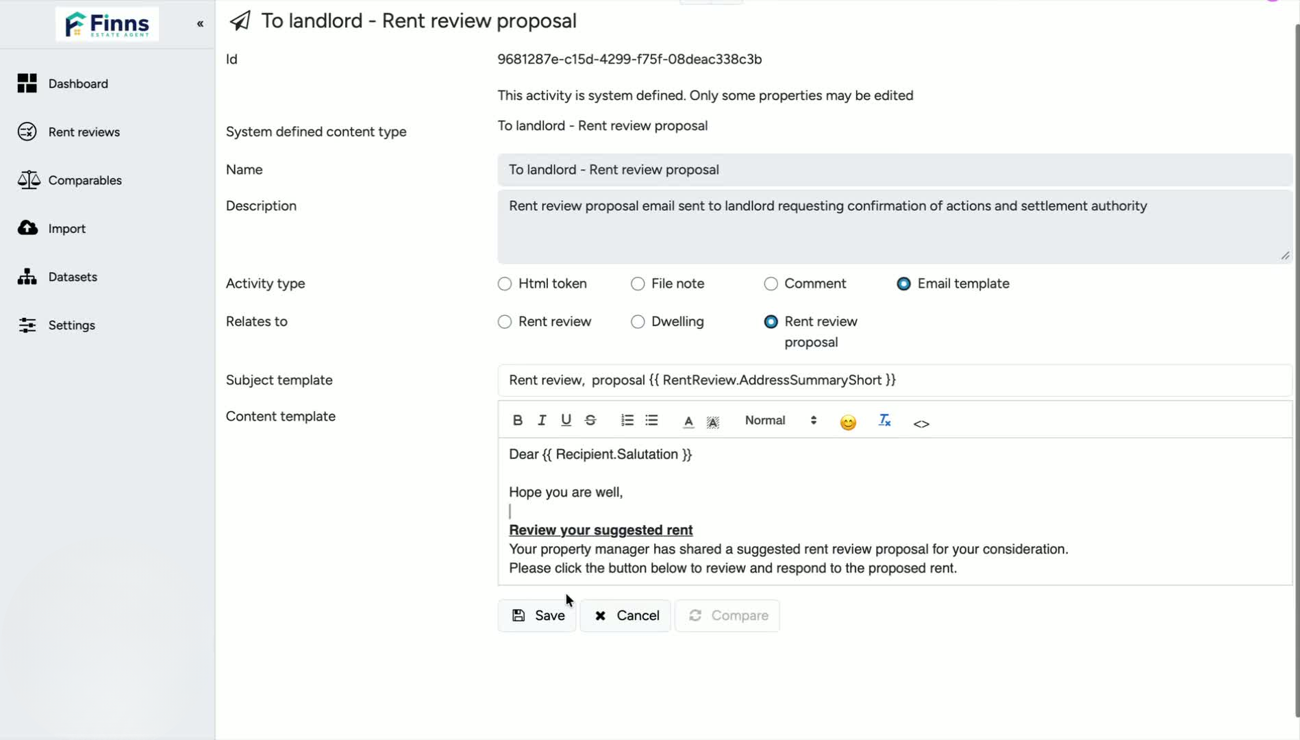 4. Save and compare your changes