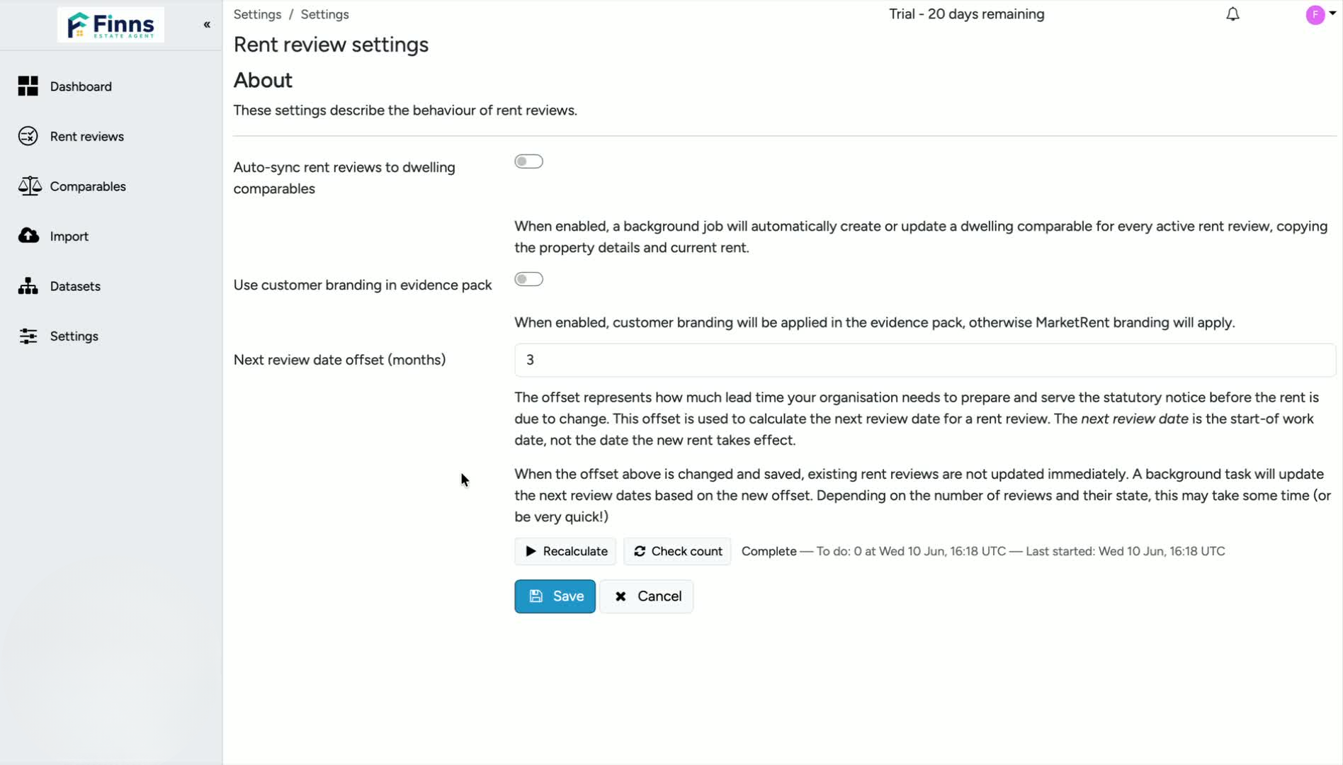 2. Turn On AutoSync for Dwelling Comparables